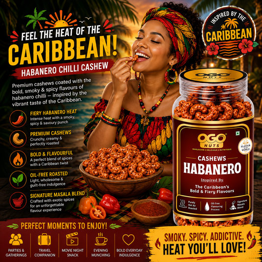 Caribbean Habanero Cashews | Flavour of the World Collection 200g