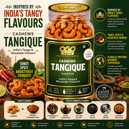 Tangique Indian Spice Cashews | Flavour of the World collection 200g