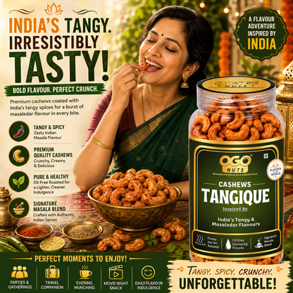Tangique Indian Spice Cashews | Flavour of the World collection 200g