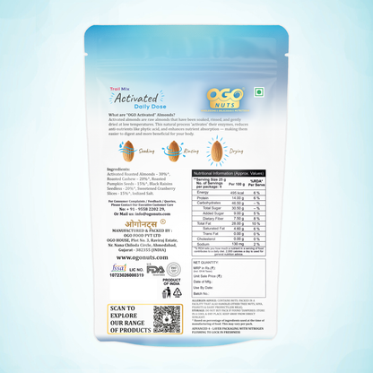 Activated Trail Mix - Daily Dose 200g (PACK OF 2 X 100g)