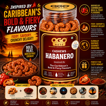 Caribbean Habanero Cashews | Flavour of the World Collection 200g