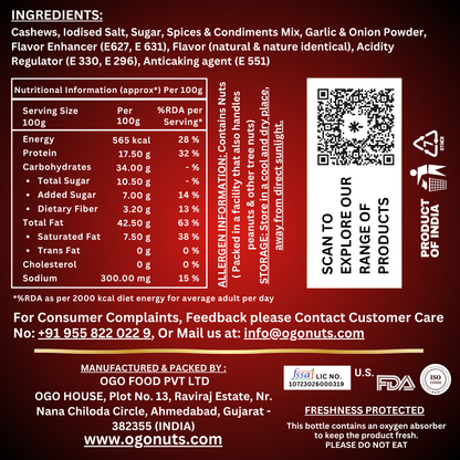 Caribbean Habanero Cashews | Flavour of the World Collection 200g