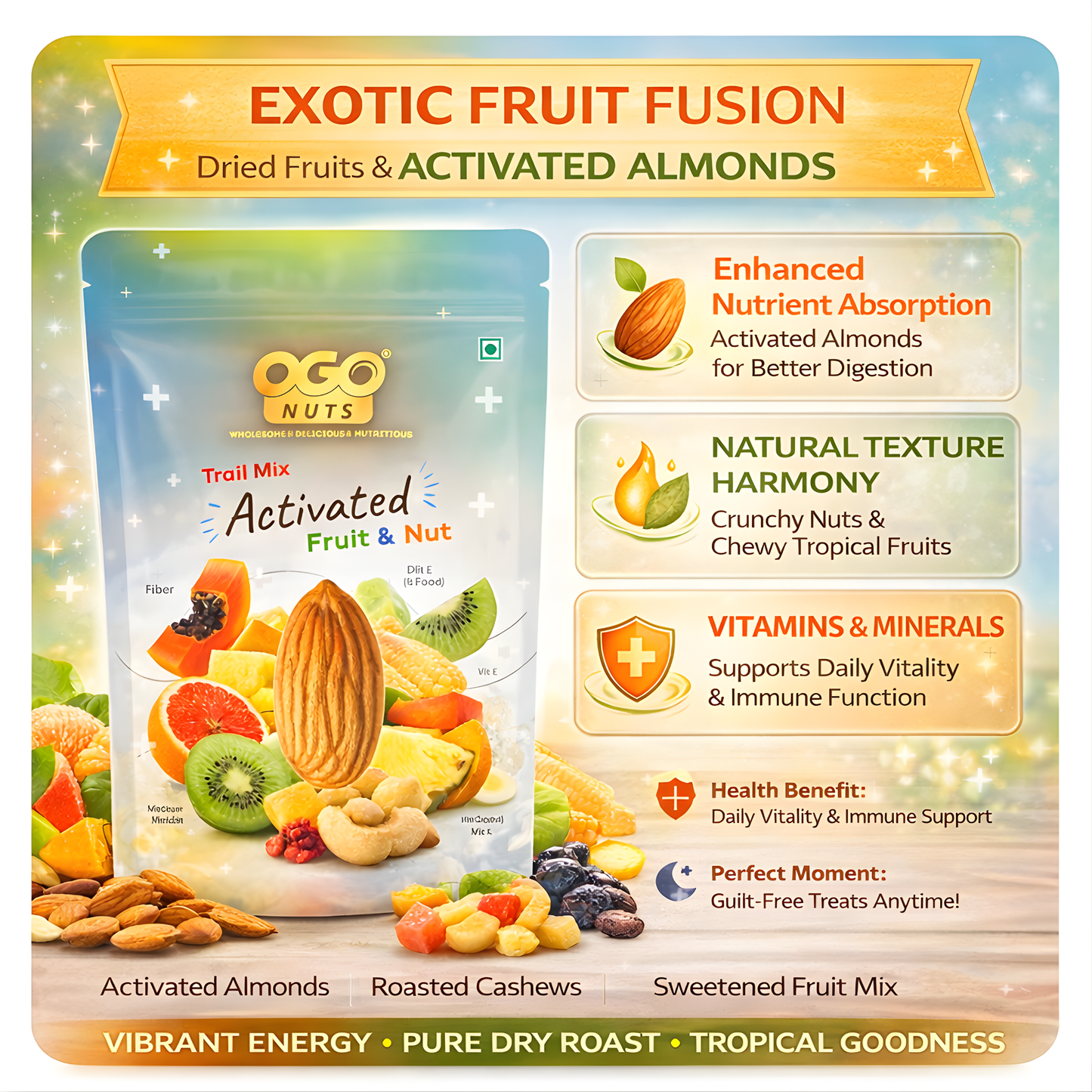 Activated Trail Mix - Fruit & Nut 200g (PACK OF 2 X 100g)