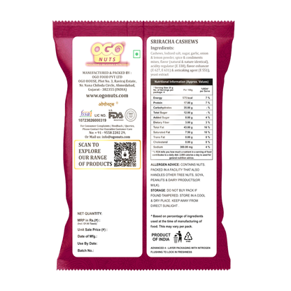 Sriracha Cashews 30g (PACK OF 6)