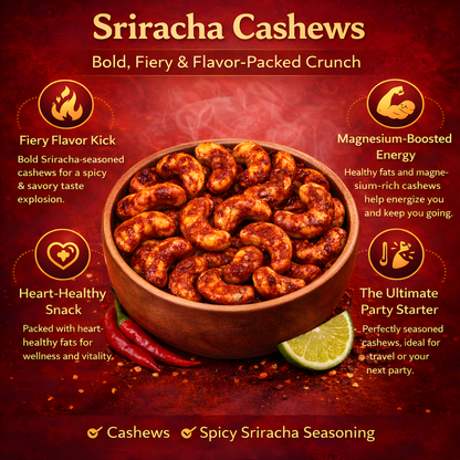 Sriracha Cashews 30g (PACK OF 6)