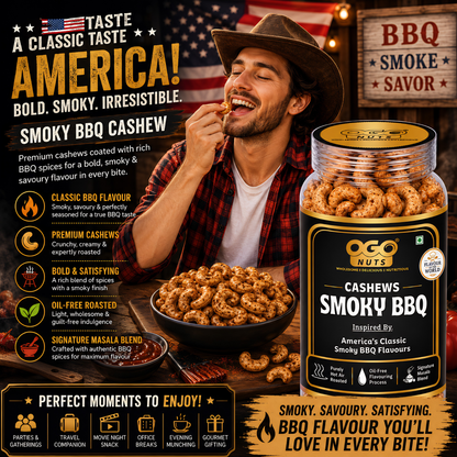 American Smoky BBQ Cashews | Flavour of the World Collection 200g
