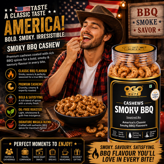 American Smoky BBQ Cashews | Flavour of the World Collection 200g