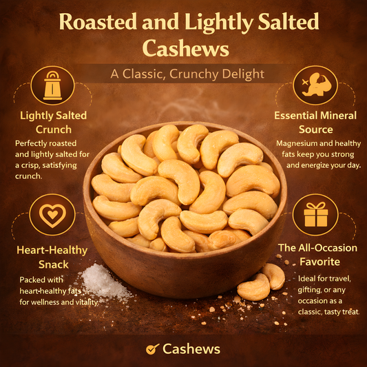 Roasted & Lightly Salted Cashews 20g (PACK OF 6)