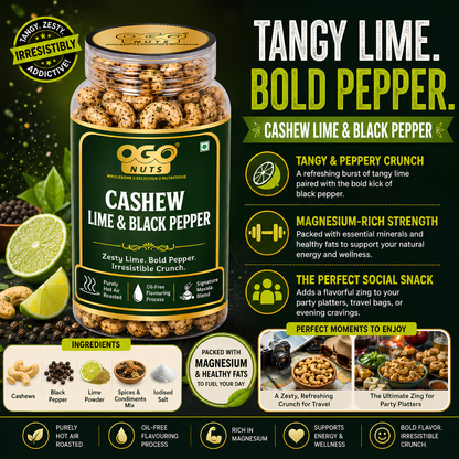 Lime & Pepper Cashews 200g