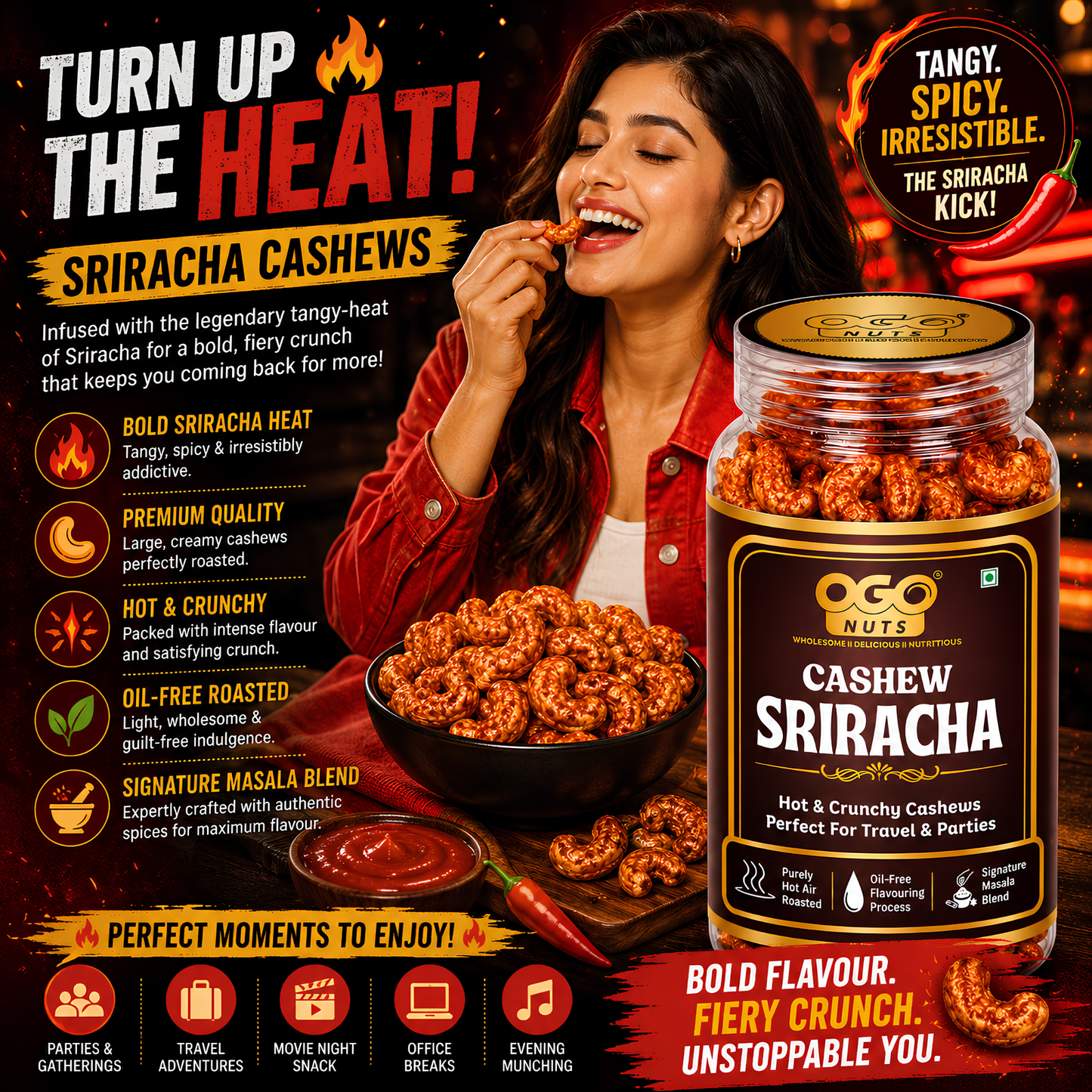 Sriracha Cashews 200g