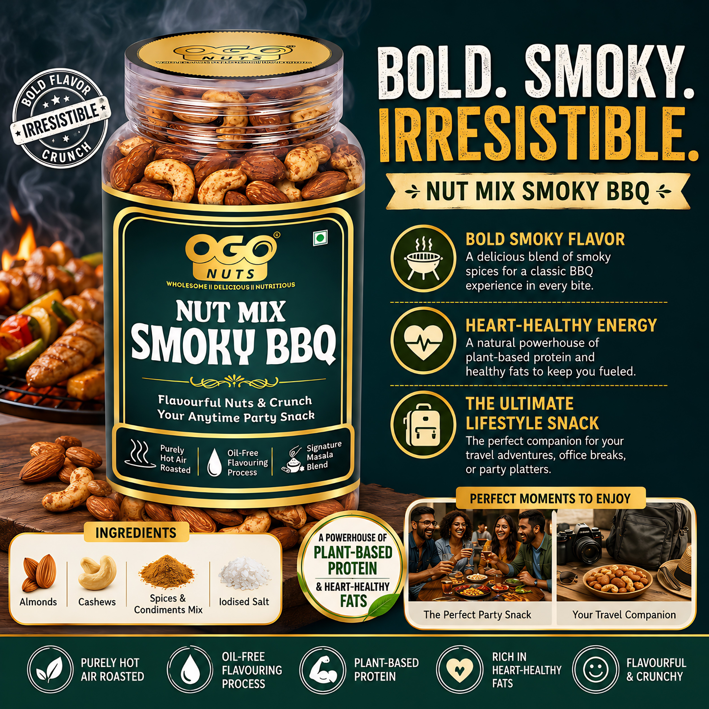Smokey BBQ Nut Mix 200g