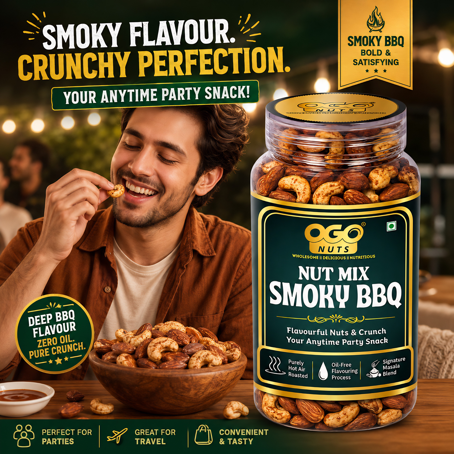 Smokey BBQ Nut Mix 200g