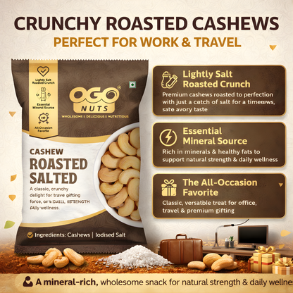 Roasted & Lightly Salted Cashews 30g (PACK OF 6)