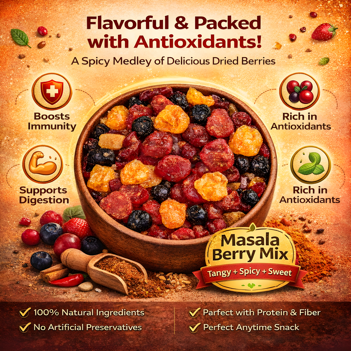 Masala Berry Mix 200g (PACK OF 2 X 100g)