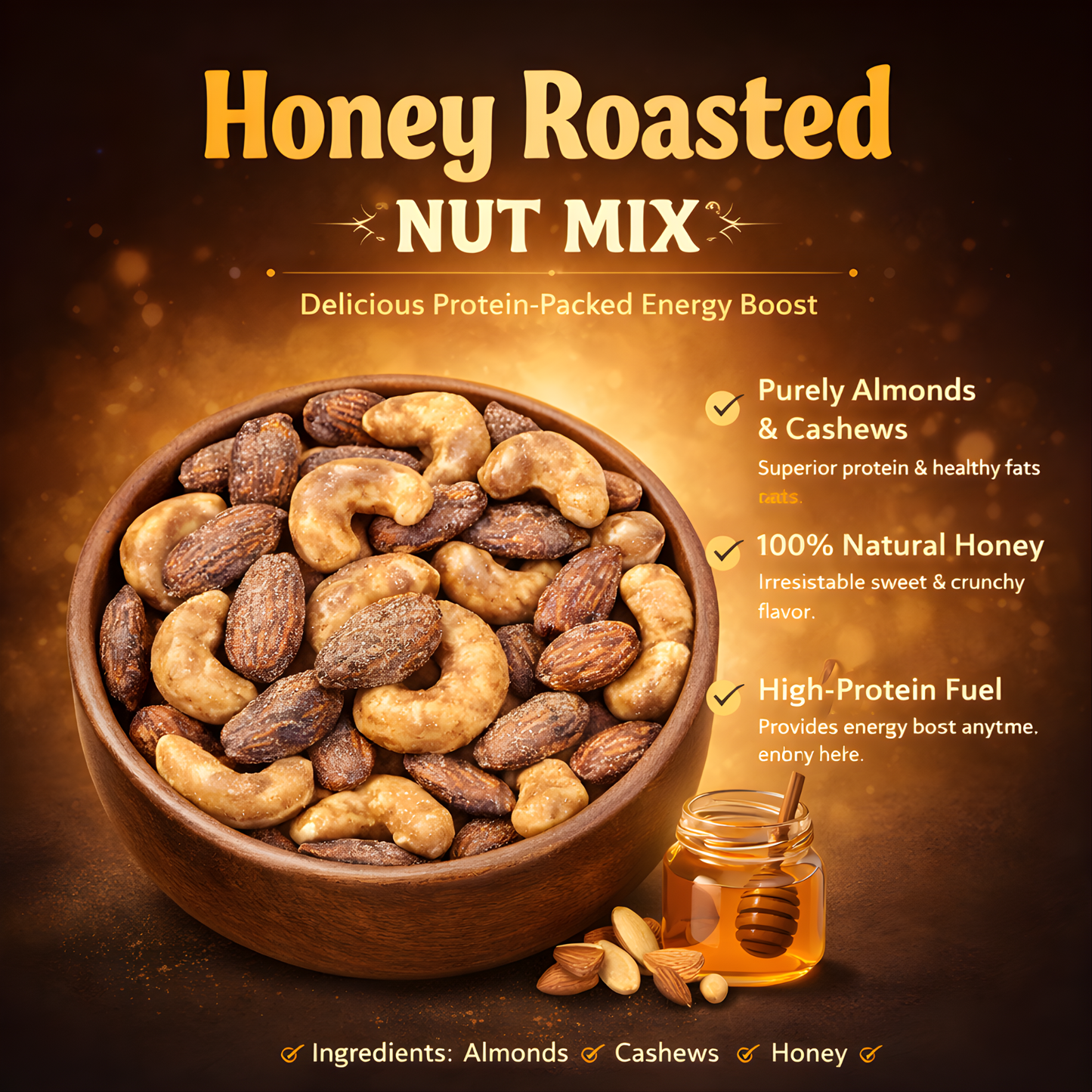 Honey Roasted Nut Mix 200g (PACK OF 2 X 100g)
