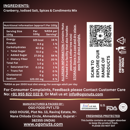 Masala Cranberry 200g