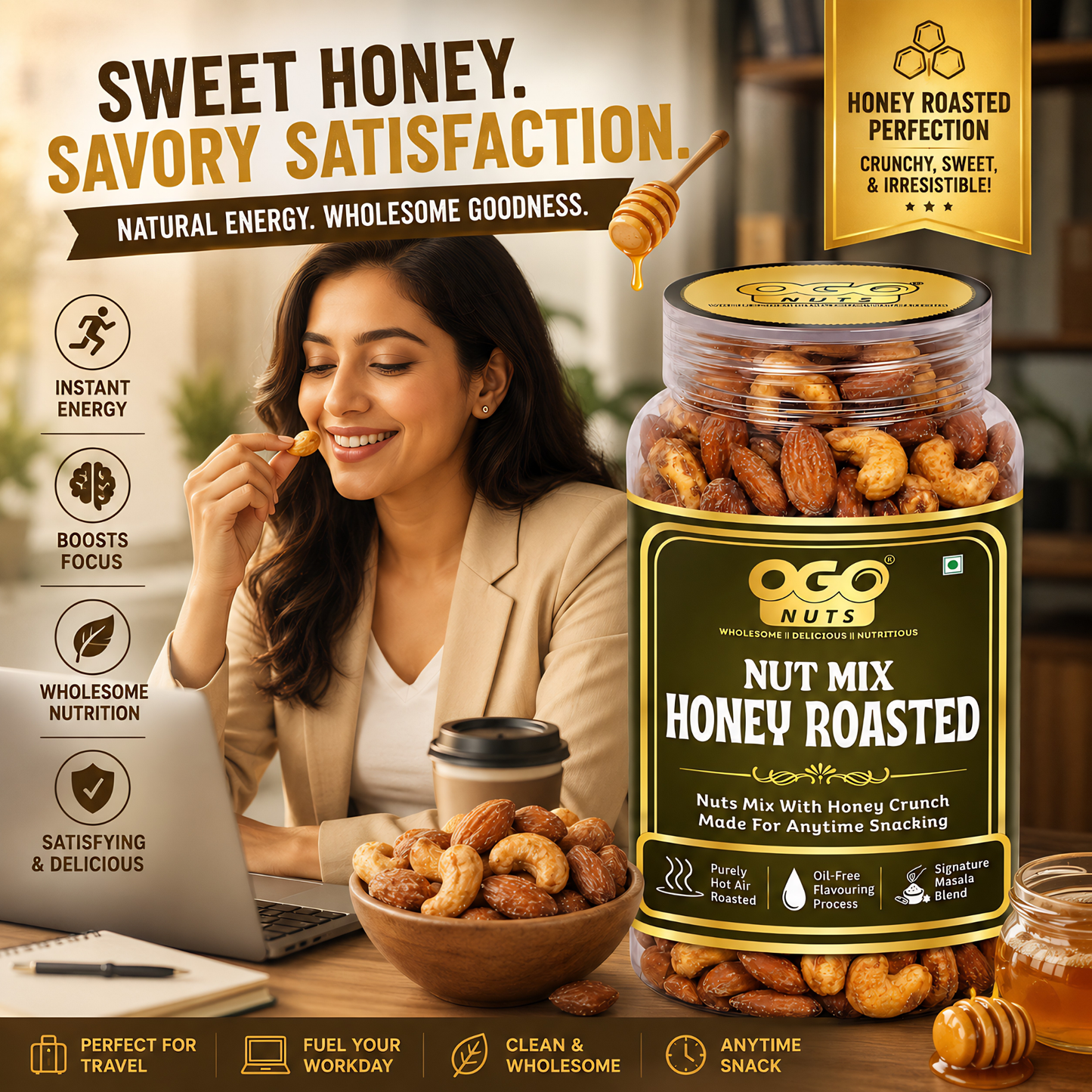 Honey Roasted Nut Mix 200g