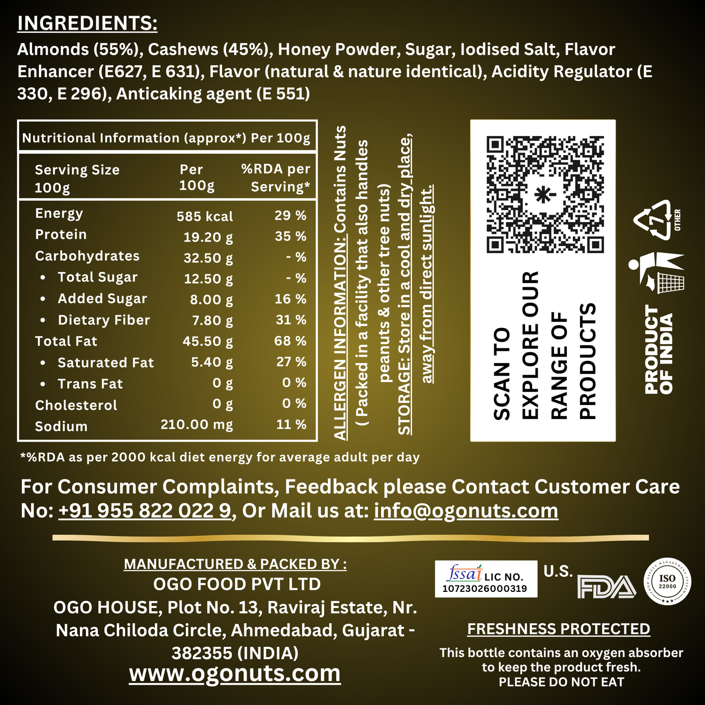 Honey Roasted Nut Mix 200g