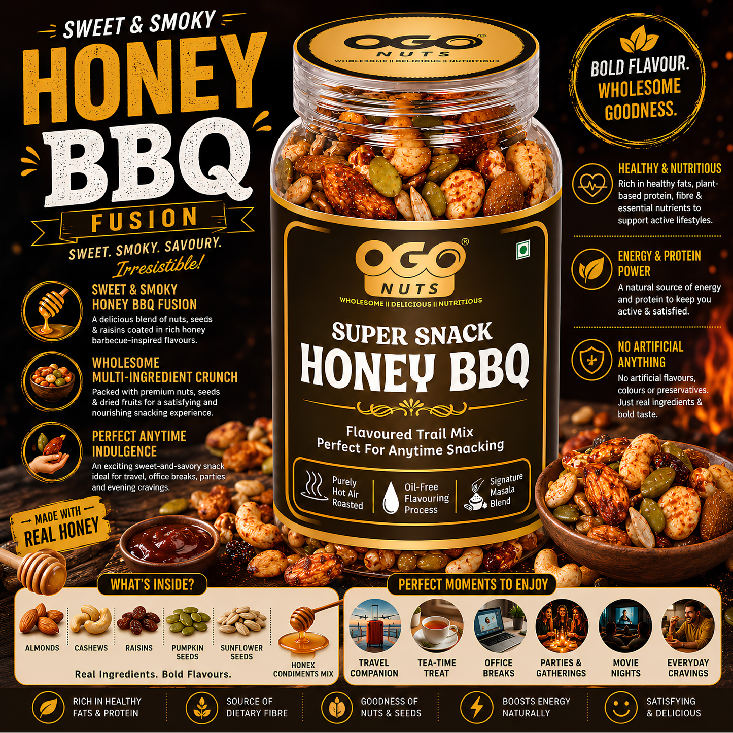 Honey BBQ Super Snack Mix 200g