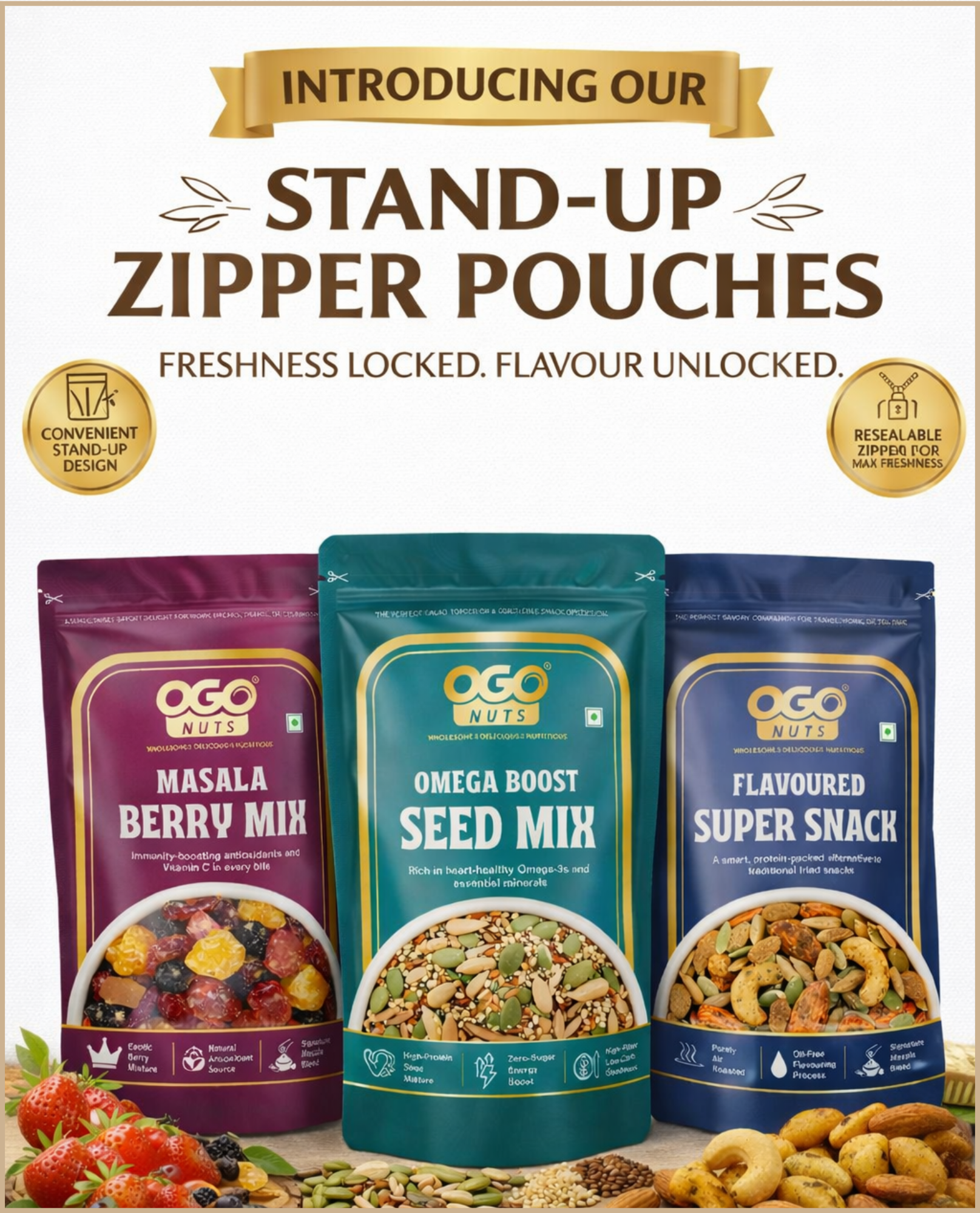 Stand-Up Zipper Packing