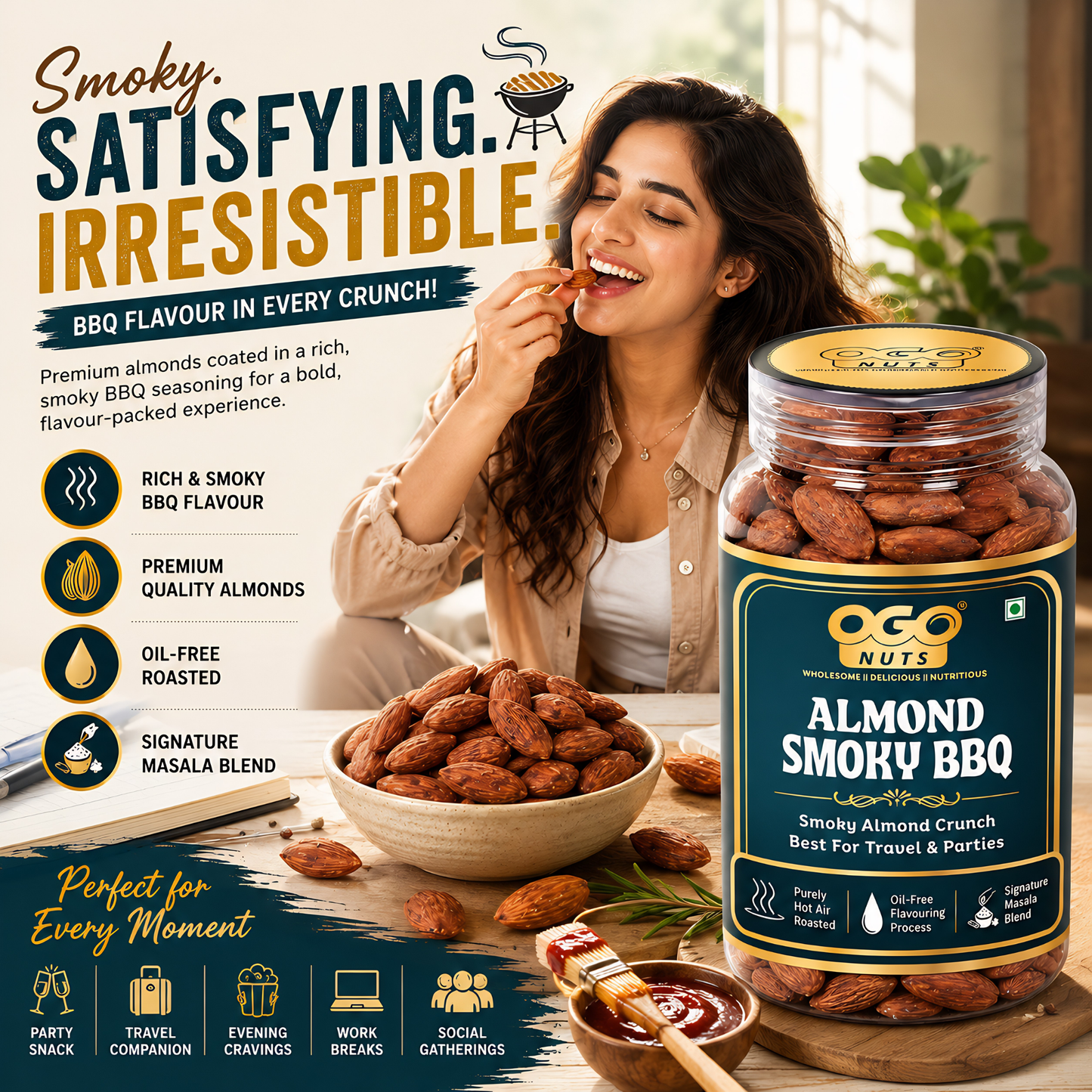 Smoky BBQ Almonds 200g