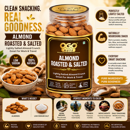 Roasted & Salted Almonds 200g