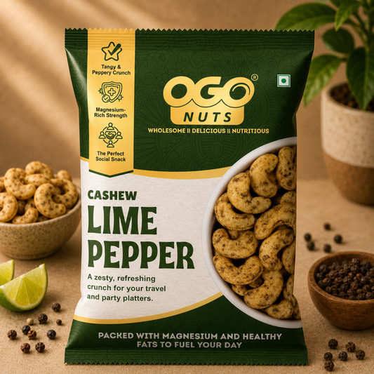 Lime & Pepper Cashews 20g (PACK OF 6)